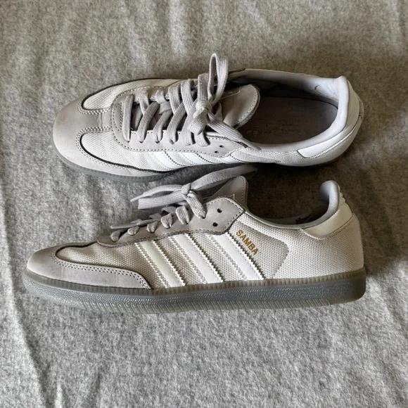 adidas | Shoes | Adidas Samba Light Gray Sneakers | Poshmark